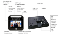 Terminal de sécurité domestique 4G avec application, écran large, reconnaissance faciale et empreinte digitale pour 5 personnes, compatible avec différents types de peau