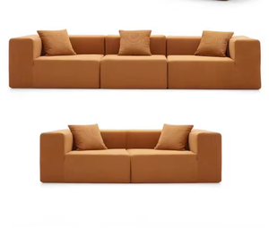 Juego de Muebles Nórdicos Modernos de Alta Densidad, Diseño Simple Estilo Italiano, Sofá de Esponja Comprimida para Sala de Estar/Apartamento - Product Image 4