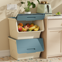 Boîte de rangement en plastique PP écologique moderne avec une capacité supérieure à 35L pour chaussures et vêtements, organisation multifonctionnelle pour la maison