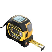 Mètre ruban laser 3 en 1, télémètres laser numériques, écran LCD, 131 pieds/40 m, rechargeable, ruban à mesurer autobloquant de 5 m