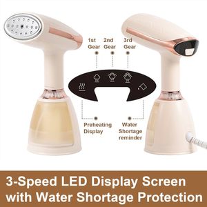 Piroscafo a mano forte potenza indumento a vapore con serbatoio da 280ml riscaldamento rapido Display LCD 1500W stiratrice a vapore - Product Image 6