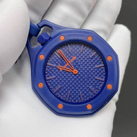 Montre de poche mécanique automatique personnalisée, boîtier en céramique, aiguilles lumineuses, bracelet en silicone, étanche 50m, Relojes