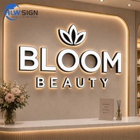 Letras de Canal LED con Iluminación Frontal Resistentes a la Intemperie IP65, Letrero con Logotipo, Letrero LED Personalizado para Interiores y Exteriores, Letras Iluminadas