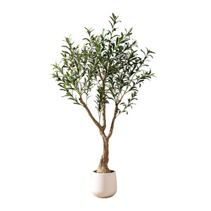 Bán buôn 5ft cao 120cm trang trí trong nhà Cây Ô Liu mô phỏng màu xanh lá cây nhựa chậu cây nhân tạo trang trí văn phòng phục sinh - Product Image 5