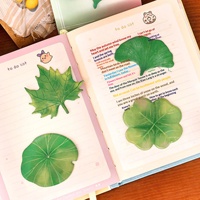 Notes autocollantes réutilisables en forme de feuille d'érable pour la rentrée scolaire - Blocs-notes créatifs en papier pour étudiants