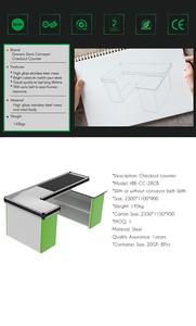 Highbright HBE-CC-01 High Quality Fashionable High Definition Screen Automatic Moving Belt Self Checkout <b>Counter</b> - Product Image 3