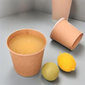 Cheap Price Single Or Double <b>Wall</b> Paper Buckets Takeaway Food Packaging Kraft Paper Soup Bucket - Product Image 3