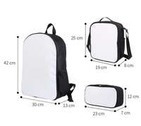 Prêt à expédier 8 pièces sac à dos sac d'école boîte à lunch scolaire sac à crayons impression par sublimation vierge pour les étudiants