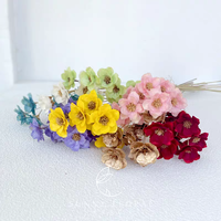 Großhandel Handgefertigte Silberglocken Getrocknete Blumen Bunte Konservierte Blumenstiele für Boho-Heimdekoration Valentinstag Weihnachten