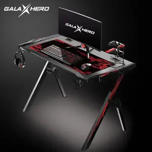 Penjualan Laris 2020 Meja Komputer PC Meja Gaming 7 Warna dengan Lampu Led Meja Gaming dengan 1200Mm MDF Desktop