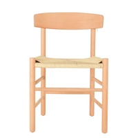 Haute qualité ménage salle à manger chaise salon en bois massif ménage tressé corde CH23 bois salle à manger chaises