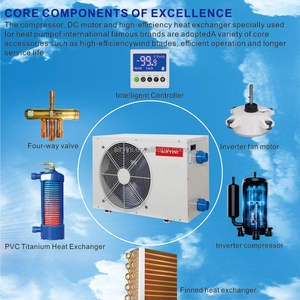 T3プールDCインバータヒートポンプR32ガスプール空気から給湯器PVCチタン熱交換器Panasoncコンプレッサーを使用 - Product Image 4