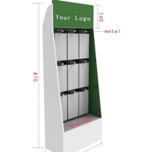 ขาตั้งโชว์สินค้าแบบตั้งพื้นสำหรับผ้าพันคอ  แบบกำหนดเองได้  วัสดุแผ่นลูกฟูก  พร้อมแผงเพ็กบอร์ด  และตะขอแขวน - Product Image 5