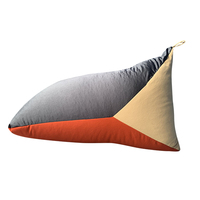 Lazy Bean Bag Sofa Outdoor Wasserdichter Sitzsack Neuer Bunter Dreieckiger Komfortabler Boden-Strand-Sitzsack Gewebter Therapie-Sitzsack