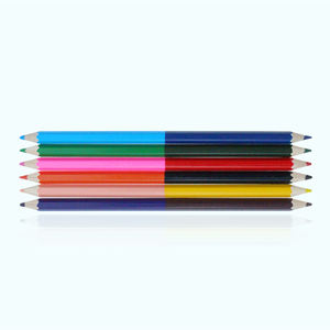 Crayons <span class=keywords><strong>de</strong></span> couleur double, forme <span class=keywords><strong>triangulaire</strong></span>, ronde, hexagonale, bois <span class=keywords><strong>de</strong></span> tilleul, 12/24/36 couleurs, certifiés pour la sécurité des enfants - Product Image 2
