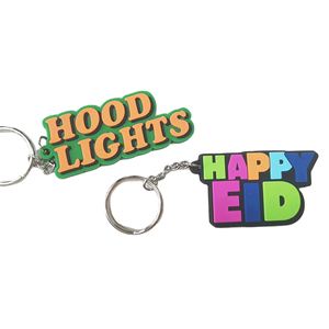 <b>Personalized</b> Promotional Key Chain Custom Sublimation Printing Logo Soft PVC 2D Rubber Gift Item - Product Image 1