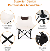 Chaise de pique-nique pliante en acier portable de haute qualité, chaise lune écologique avec sac de transport pour camping, plage, randonnée, pêche, gym, parc