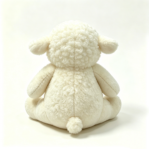Customized Soft blush cheek lamb plush doll Plush white farm sheep bedtime buddy Curly wool texture lamb stuffed animal - Product Image 3