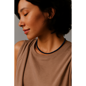 Collier à un seul brin de perles en pierre naturelle - Product Image 2