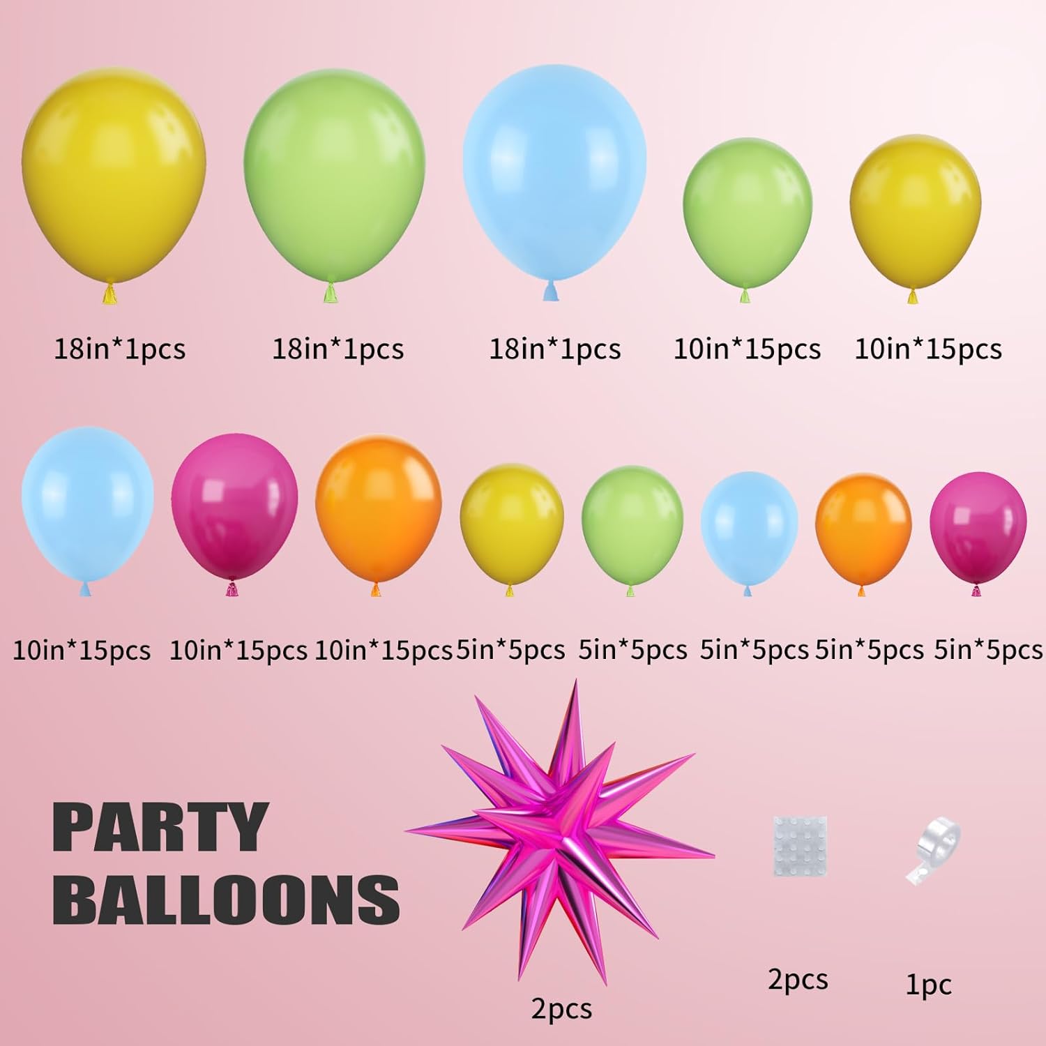 Kit Decorazioni Compleanno 55 Anni – Palloncini Verde E Oro Con Striscione E Forme A Stella E Cuore