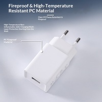 Chargeur UE de haute qualité 10W 5V2A en matériau ignifuge certifié CE/FCC avec port USB-A QC2.0 pour la charge rapide des téléphones portables et des écouteurs