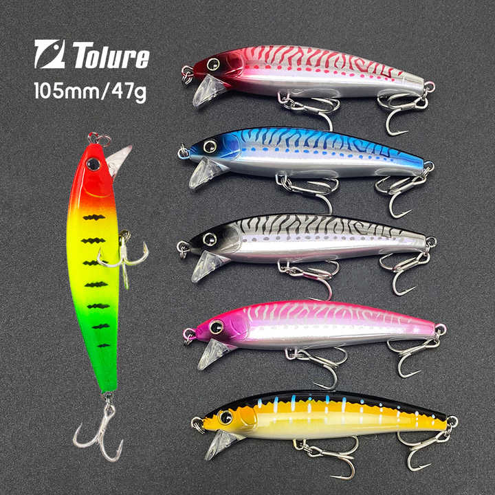 deep diving saltwater fishing lures Proberos DW663 Minnow Offshore Trolling Lure duty trolling lure dives deep and holds its track at speeds up to 9 knots Rapala - X-Rap Magnum 20