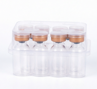 Boîte de rangement rectangulaire empilable en plastique PP pour flacons de 3 ml, 7 ml, 10 ml – Support de protection à 10 compartiments pour produits peptidiques