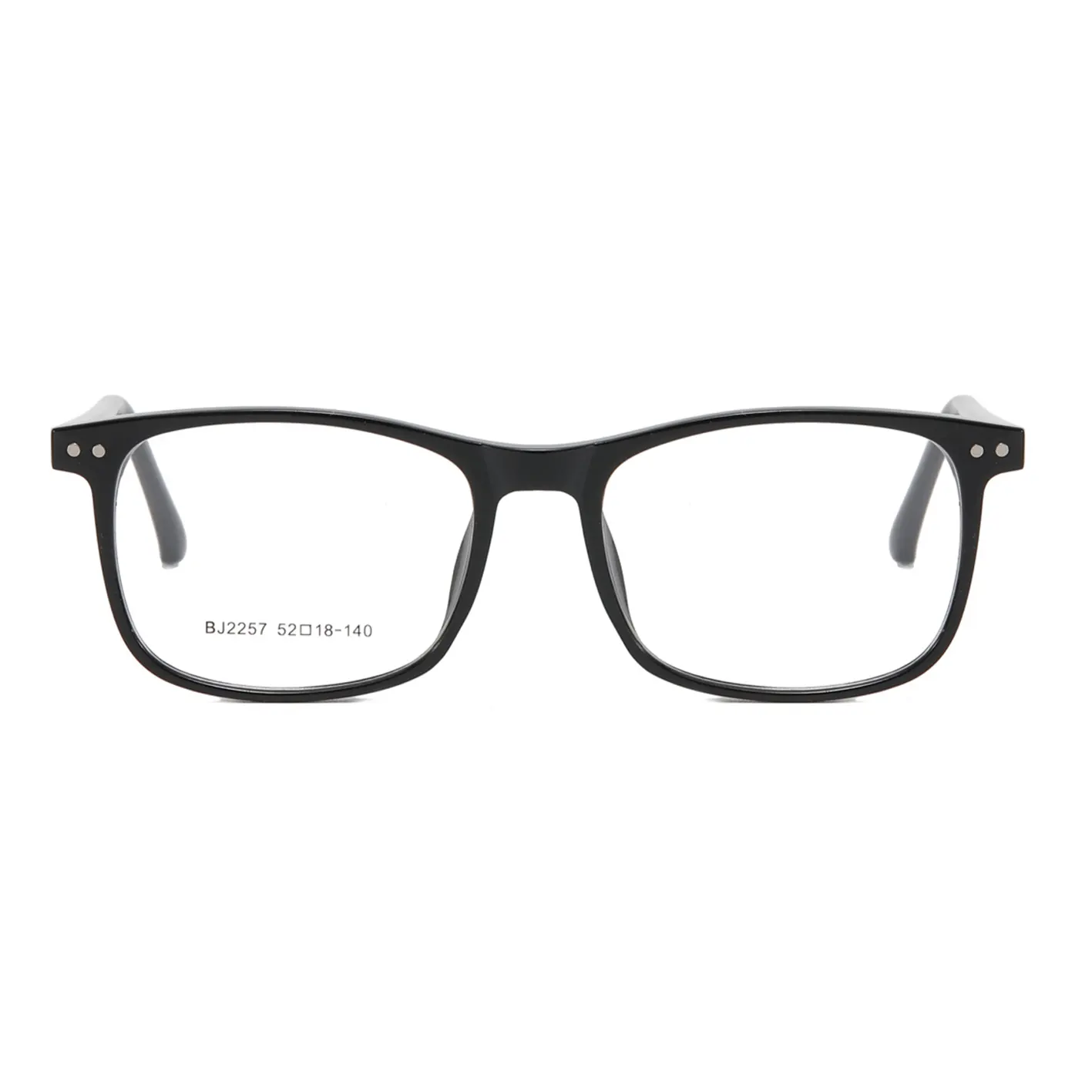 女性と男性のための新しいトレンディなクラシックな長方形の光学フレームコンタクトピンカスタムロゴ眼鏡フレーム