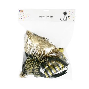 Accessori per Feste di Capodanno 2025: Decorazione per Cappello di Gruppo, Collana Nera, Cappello di Carta, Cerchietto per Capelli, Costume Drago Soffiante - Product Image 5