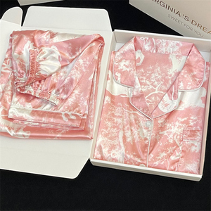 Mùa hè khí chất Pháp Đồ ngủ cao cấp cảm giác mô phỏng lụa mỏng dài tay Cô Gái Nhà giải trí và thoải mái phù hợp với - Product Image 4