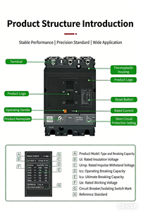 Interruptor <span class=keywords><strong>Automático</strong></span> de <span class=keywords><strong>Caja</strong></span> <span class=keywords><strong>Moldeada</strong></span> <span class=keywords><strong>Schneider</strong></span> MCCB CVS630F TMD 3P 500A AC400V 50kA Serie NSX EZD para Distribución de Energía - Product Image 5