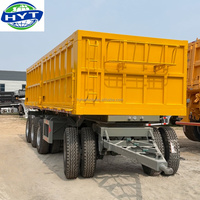 Remorque complète à 3 essieux avec parois latérales 40-60 T, remorque à timon pour camion de transport de céréales et de marchandises en vrac, prix usine