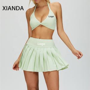 XIANDA OEM, soutien-gorge de sport à bretelles, logo personnalisé, taille plus, pour femmes, avec poche, jupes de tennis, ensembles de yoga athlétiques, fitness - Product Image 2