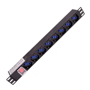 Power Distribution units ( PDU )19" 1U 16A 250V 8 Slots Italy Type with Switch Power On/Off PDU socket for Rack cabinet