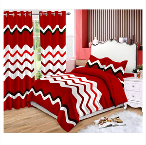 Afrikaanse Stijl <span class=keywords><strong>Custom</strong></span> Multi Size King Polyester Laken En Gordijn Beddengoed Set - Product Image 2
