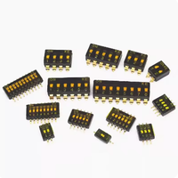 SMD SMT Schiebeschalter 1P 2P 3P 4P 5P 6P 8P 10P 1,27mm Positionierung DIP Schwarz Pitch-Kippschalter Schwarzer Schnappschalter