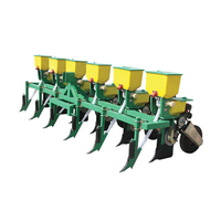 Semoir à maïs monté à 4 rangs avec boîte de vitesses, machine agricole de haute précision pour la plantation du maïs