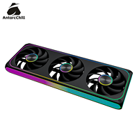 AntarcChill Nuevo Diseño, Kit de Ventiladores Integrados de 360 mm, Ventiladores ARGB PWM de 120 mm con Conexión Inalámbrica en Cadena para Radiador Líquido de 360 mm