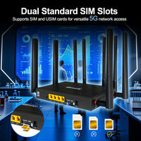 Modem 5G WIFI 6 OEM Openwrt 4G Lte Internet Wi-fi RJ45 Routeur Wi-Fi 6 cellulaire avec emplacement pour carte SIM