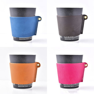 Fundas de cuero ecológicas personalizadas para vasos, fundas portátiles para botellas de agua, aislantes del calor y anti-escaldantes para té con leche - Product Image 1