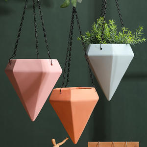 P234 vente en gros de pots en céramique respirants de style nordique absorbant l'eau jardinières suspendues en terre cuite non émaillée - Product Image 5
