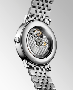 Montre de soirée en acier inoxydable argenté avec index en diamant et fonction date Longinesing - Product Image 5