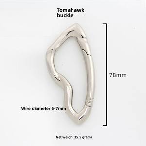 สายจูงสุนัขทองเหลืองเพื่อความปลอดภัยทำด้วยมือตะขอยึดขนาดเล็กทำจากโลหะไทเทเนี่ยมเหล็กสแตนเลสสำหรับปีนเขา - Product Image 5