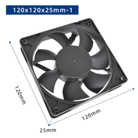 Ventilateur axial DC 120 mm 120x120x25 mm, 12V/24V, roulement à billes/à manchon, pour boîtier PC, alimentation, radiateur - OEM ODM