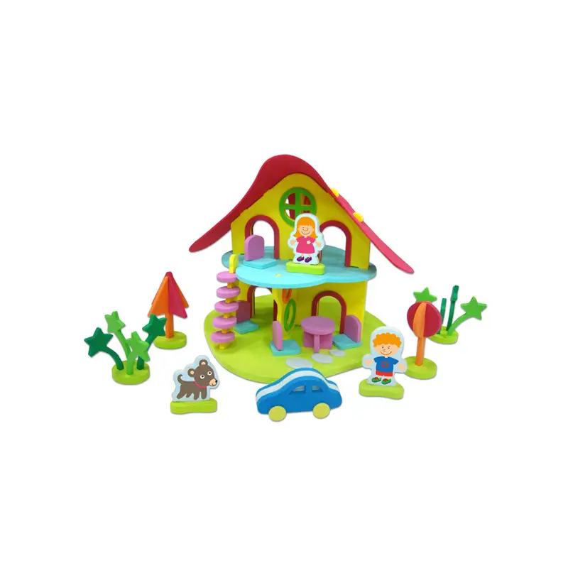 미취학 아동을위한 최고의 판매 크리 에이 티브 재미있는 어린이 에바 폼 DIY 장난감 놀이 집 선물