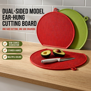 Tabla de Cortar de TPU de Doble Cara con Orificios de Drenaje, Tapete Flexible para Picar, Productos para el Hogar y la Cocina para Preparar Carne, Verduras y Frutas - Product Image 1