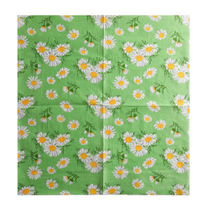 Daisy Printed Paper Napkins 330mm Disposable For Themed Party Use - Product Image 5