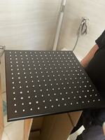 Cabezal de Ducha Cuadrado LED Cromado de 20 Pulgadas, Acero Inoxidable 304, Montaje en Techo, Efecto Lluvia, Alta Presión, para Cocina, Baño, OEM