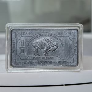 1 oz 999 barre di distintivo di lingotti di bufalo di piombo puro Fine in vendita A121 - Product Image 4