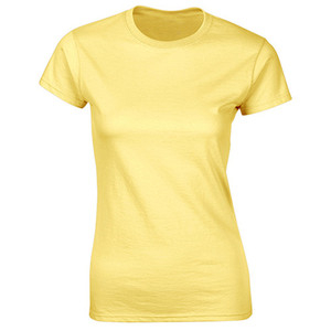T-<span class=keywords><strong>shirt</strong></span> décontracté pour <span class=keywords><strong>femme</strong></span>, col rond, <span class=keywords><strong>100</strong></span> % <span class=keywords><strong>coton</strong></span>, 180 g/m², uni, manches courtes, personnalisable avec logo OEM, vierge - Product Image 3